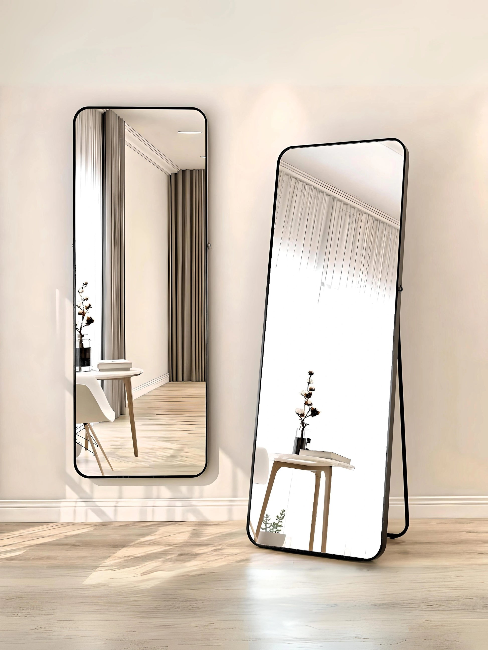 Rectangular Framed Standing Mirror